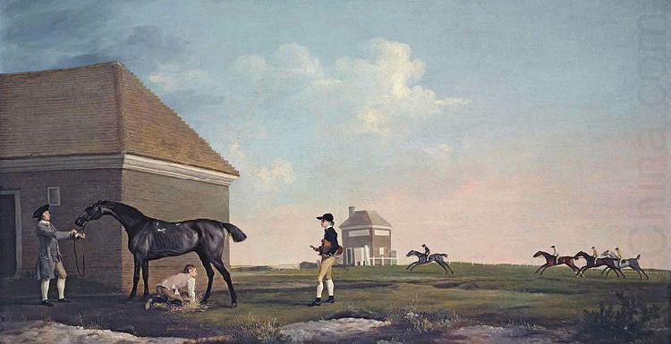 George Stubbs Gimcrack on Newmarket Heath, with a Trainer, a Stable-lad, and a Jockey china oil painting image